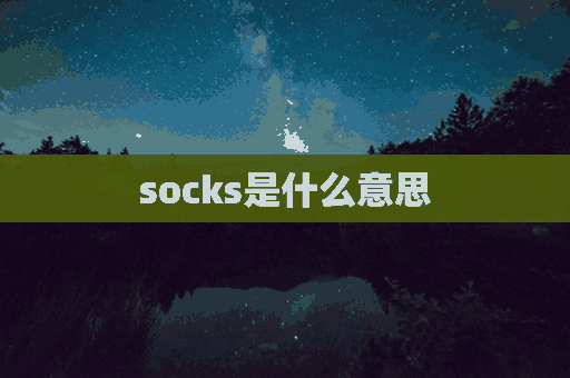 socks是什么意思(socks是什么意思翻译)